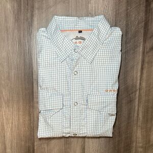 Dagon Fishing Gingham Vented Performance Long Sleeve Pearl Snap - XL